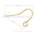 20*18mm gold plated metal fish hook wire